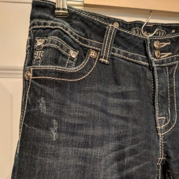 Miss Me Jeans Skinny Straight Distressed Jeans 29 - Picture 5 of 8